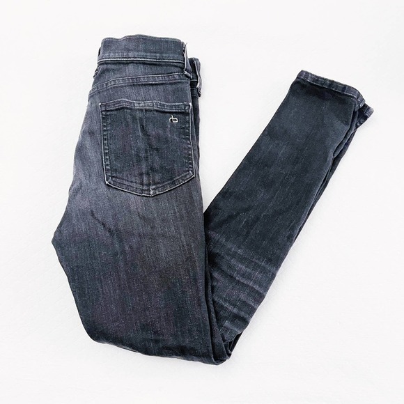 Rag & Bone High Rise Ankle Skinny Denim Jeans SZ24 - Picture 6 of 9